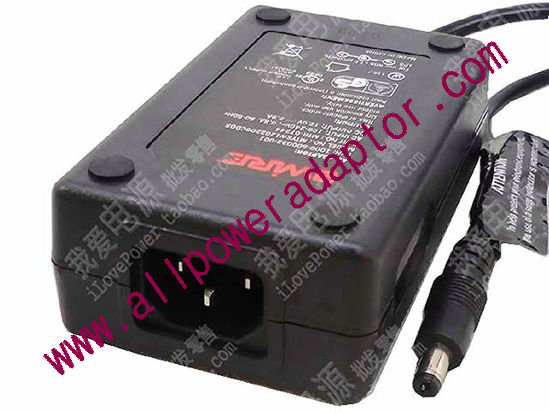 2Wire 1000-500033-001 AC Adapter 5V-12V 12V 2.9A, 5.5/2.1mm, C14, New
