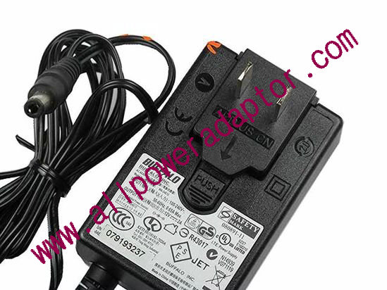 Buffalo 080891-11 AC Adapter 5V-12V 12V 2A, 5.5/2.5mm, US 2-Pin, New