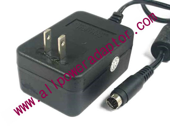 BE-WELL AC Adapter 5V-12V 12V 1.5A, 9-Pin Din, US 2-Pin, New