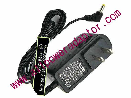 OMRON AC Adapter 5V-12V 6V 0.5A, 4.0/1.7mm, US 2-Pin, New