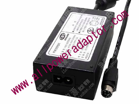 AOK OEM Power AC Adapter 5V-12V 12V 0.6A, 5V, 3.3V, 4-P P1=5V P2=12V P3=3.3V, 2-Pr