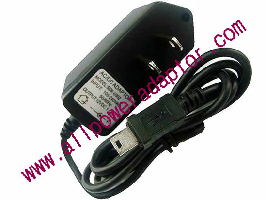 AOK OEM Power AC Adapter 5V-12V 12V 1.5A, Mini USB, US 2-Pin, New