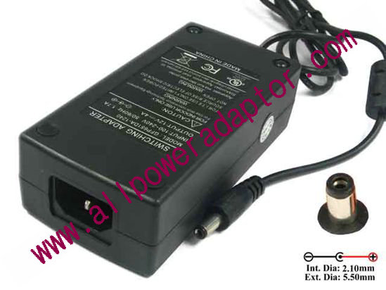 AOK OEM Power AC Adapter 5V-12V 12V 4A, 5.5/2.1mm, C14, New,1