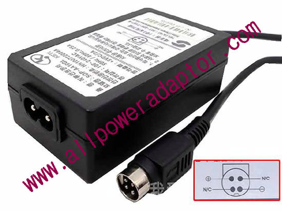 AOK OEM Power AC Adapter 5V-12V 5V 2A, 4-P P2=V P4=V-, 2-Prong, New