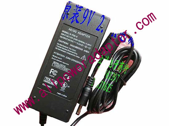 AOK OEM Power AC Adapter 5V-12V 9V 2.5A, 3.5/1.35mm, C14, New