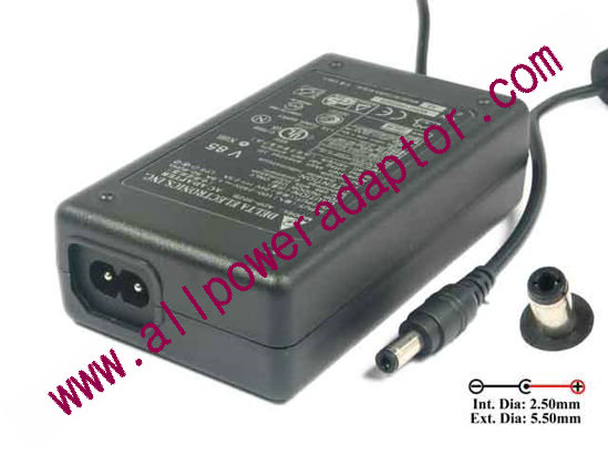 Delta Electronics ADP-50ZB AC Adapter 24V 2.5A, 5.5/2.5mm, 2-Prong, New