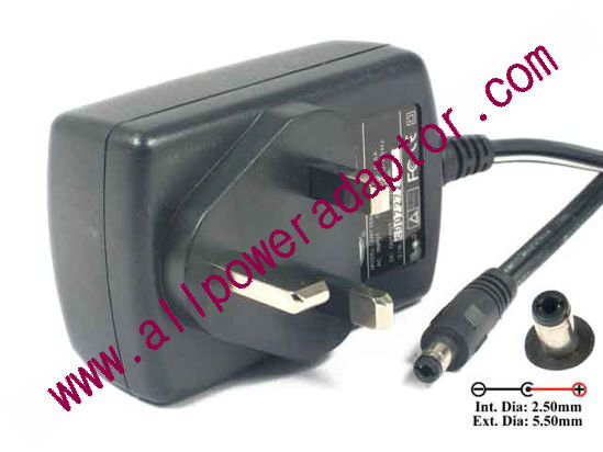 ACHME AM138BE05S15 AC Adapter 5V-12V 5V 3A, 5.5/2.5mm, UK 3-Pin Plug, New