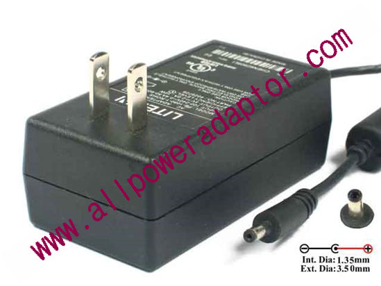 LITE-ON PB-1080-1-ROHS AC Adapter 5V-12V 5V 2A, 3.5/1.35mm, US 2-Pin Plug, New