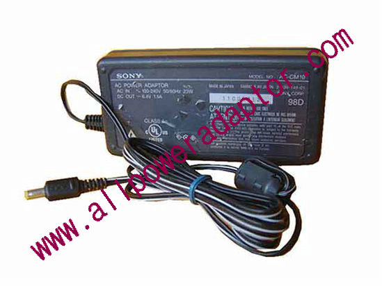 Sony AC Adapter 5V-12V AC-CM10, 6.4V 1.5A, Tip, 2-Prong