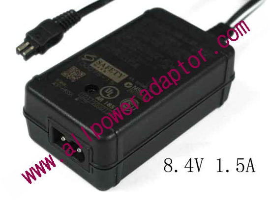 Sony AC Adapter 5V-12V AC-L200D, 8.4V 1.5A, Rectangular Tip, 2-Prong