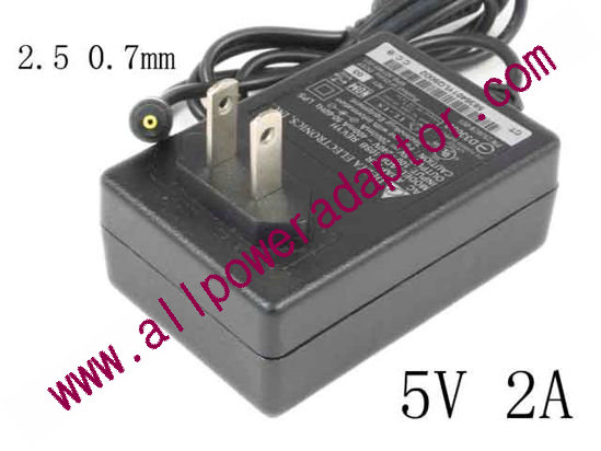 Delta Electronics ADP-10SB AC Adapter 5V-12V 5V 2A, 2.5 0.7mm, US 2-Pin Plug