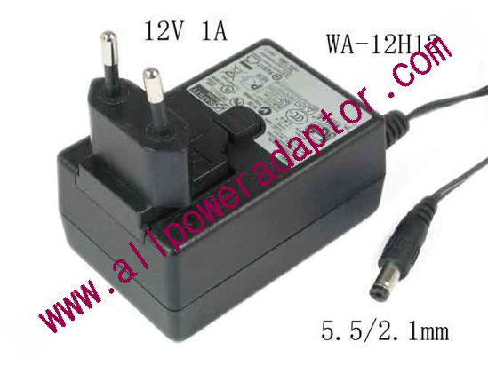 APD / Asian Power Devices WA-12H12 AC Adapter 5V-12V 12V 1A, 5.5.2.1mm, EU 2-Pin Plug