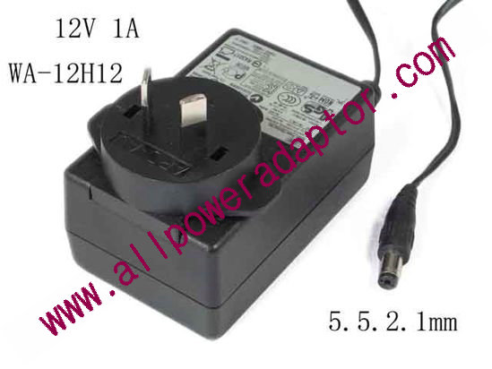 APD / Asian Power Devices WA-12H12 AC Adapter 5V-12V 12V 1A, 5.5.2.1mm, AU 2-Pin Plug