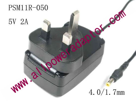 PHIHONG PSC11R-050 AC Adapter 5V-12V 5V 2A, Barrel 4.0/1.7mm, UK 3-Pin Plug, New