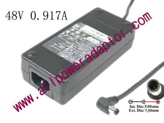 Delta Electronics EADP-48EB AC Adapter 48V 0.917A, 7.5/5mm pin, C14