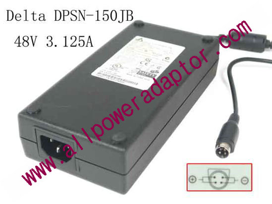 Delta Electronics DPSN-150JB D AC Adapter 48V 3.125A, 4P P34=V , C14