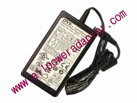 DVE DSA-48W-12 AC Adapter 5V-12V 12V 5A, 5.5/2.1mm, 2-Prong
