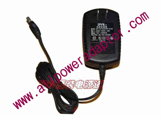 DVE DV-121AACCP-5720 AC Adapter 5V-12V 12V 1A, 5.5/2.1mm, US 2P