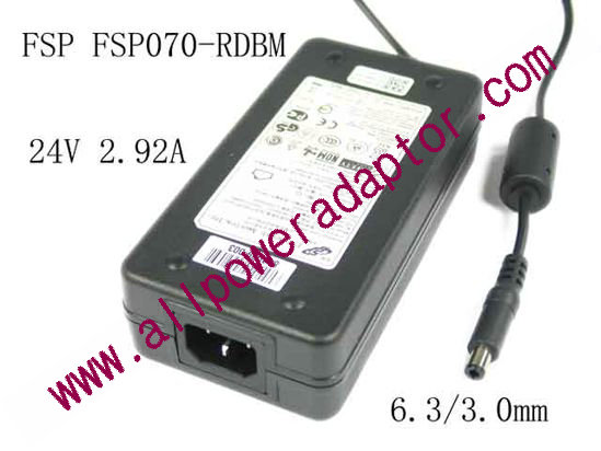 FSP Group Inc FSP070-RDBM AC Adapter 24V 2.92A, Barrel 6.3/3.0mm, IEC C14, New