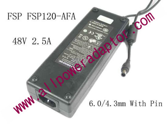 FSP Group Inc FSP120-AFA AC Adapter 48V 2.5A, 6.0/4.3mm W/Pin, C14