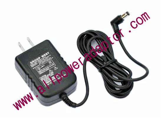 GROUP WEST AUA-05-1600 AC Adapter 5V-12V 5V 1.6A, 5.5/2.5mm, US 2P