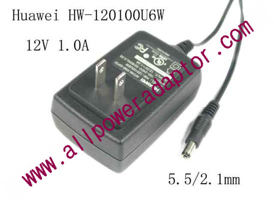 Huawei HW-120100U6W AC Adapter 5V-12V 12V 1.0A, 5.5/2.1mm, US 2P