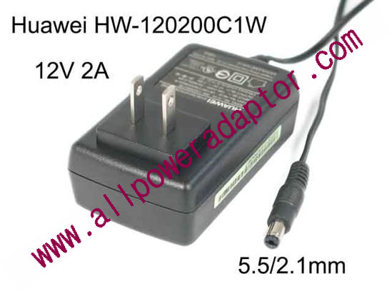 Huawei HW-120200C1W AC Adapter 5V-12V 12V 2A, 5.5/2.1mm, US 2P