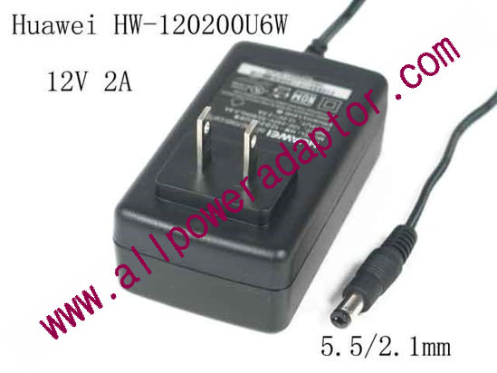 Huawei HW-120200U6W AC Adapter 5V-12V 12V 2A, 5.5/2.1mm, US 2P