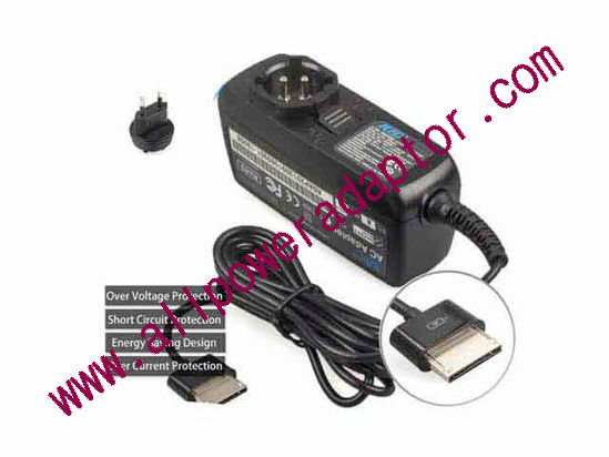 KFD 120150 AC Adapter 5V-12V 12V 1.5A, Flat Plug, EU 2P