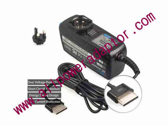 KFD 120150 AC Adapter 5V-12V 12V 1.5A, Flat Plug, UK 3P