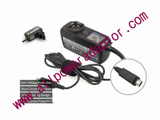 KFD V85 AC Adapter 5V-12V 12V 1.5A, Micro USB, EU 2P