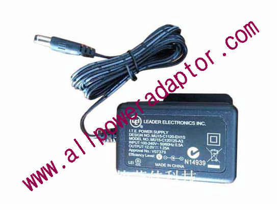 LEI / Leader MU15-C1120-EH1S AC Adapter 5V-12V 12V 1.25A, 5.5/2.1mm, AU 2P