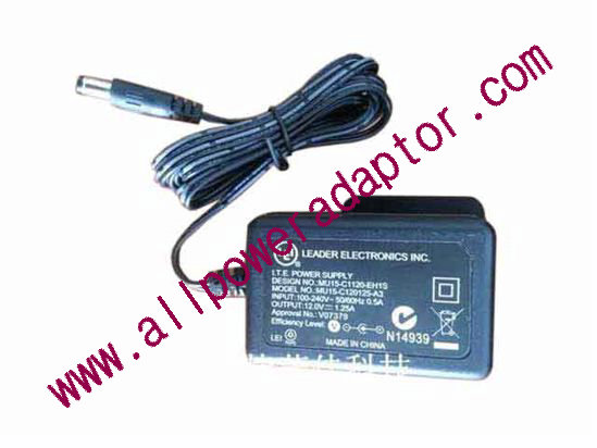 LEI / Leader MU15-C120125-A3 AC Adapter 5V-12V 12V 1.25A, 5.5/2.1mm, AU 2P