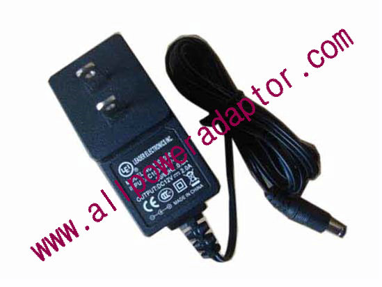 LEI / Leader NU-1201000 AC Adapter 5V-12V 12V 2A, 5.5/2.1mm, US 2P