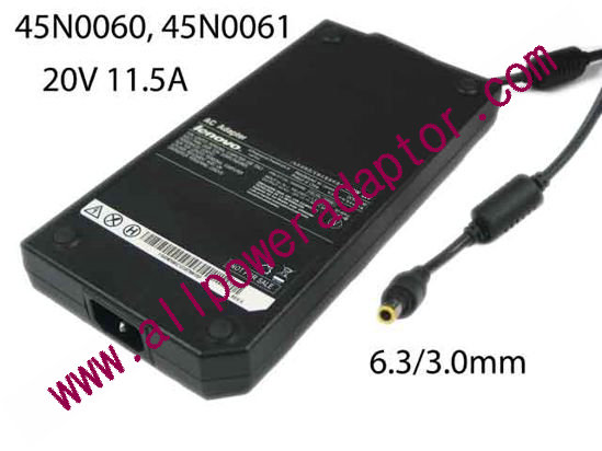 Lenovo AC Adapter 20V 11.5A, 6.3/3.0mm, C14