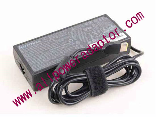 Lenovo AC Adapter 20V 6.0A, Rectangular Tip with Tip, 3-Prong