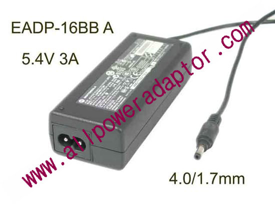 Motorola EADP-16BB A AC Adapter 5V-12V 5.4V 3A, 4.0/1.7mm, 2-Prong