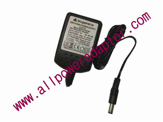 ingonico AC Adapter 5V-12V 7.5V 1A, 5.5/2.1mm, EU 2P