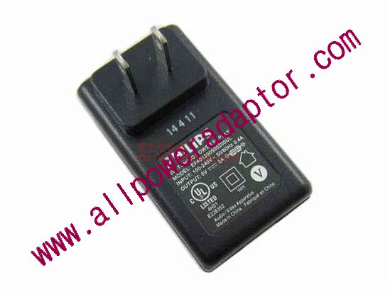 Philips AC Adapter 5V-12V 5V 2A, USB Port, US 2P