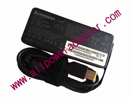Lenovo AC Adapter 20V 3.25A, Rectangular Tip W/Pin, 3-Prong, Z63
