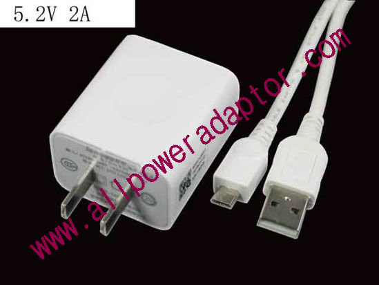 Lenovo AC Adapter 5V-12V 5.2V 2A, USB Port, US 2P, Z76