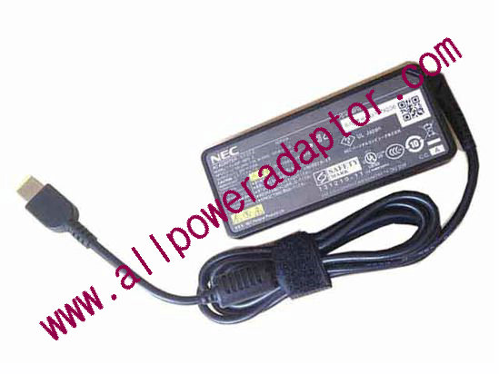 NEC AC Adapter 20V 3.25A, Rectangular Tip W/Pin, 2-Prong, Z79