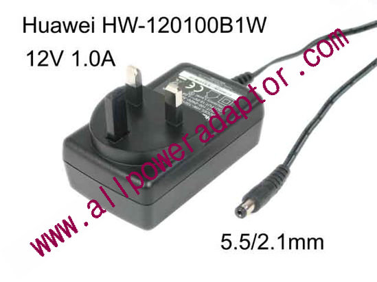 Huawei HW-120100B1W AC Adapter 5V-12V HW-120100B1W, 12V 1.0A, Baarel 5.5/2.1mm
