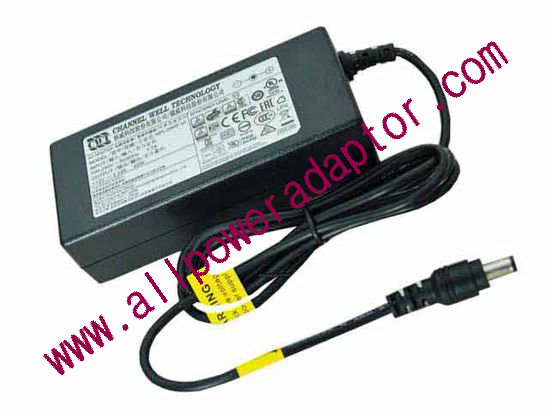 CWT / Channel Well Technology KPL-040F-VI AC Adapter 5V-12V 12V 4A, 5.5/2.1mm, 2P, New