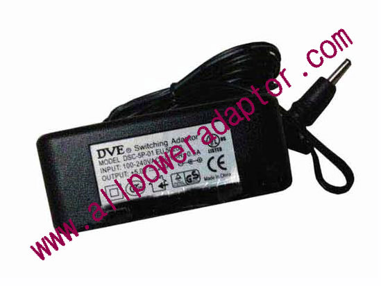 DVE DSA-0101F-05UP AC Adapter 5V-12V 5V 2A, 3.5/1.35mm, EU 2P Plug, New