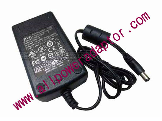 DVE DSA-0421S-09 AC Adapter 5V-12V 9V 4A, 5.5/2.5mm, 2P, New