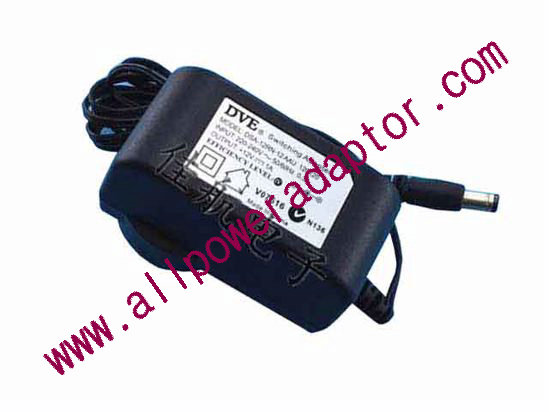 DVE DSA-12RN-12 AC Adapter 5V-12V 12V 1A, 5.5/2.1mm, AU 2P Plug, New