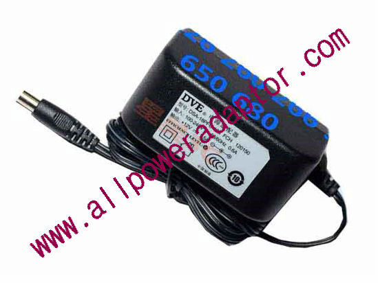 DVE DSA-18PFG-12a AC Adapter 5V-12V 12V 1.5A, 5.5/2.1mm, US 2P Plug, New