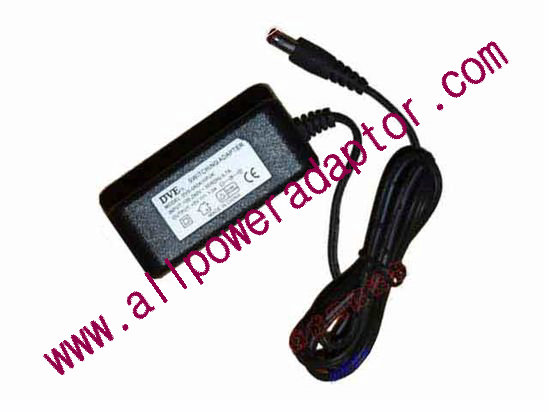 DVE DVS-050A10FUK AC Adapter 5V-12V 5V 1A, 5.5/2.5mm, US 2P Plug, New