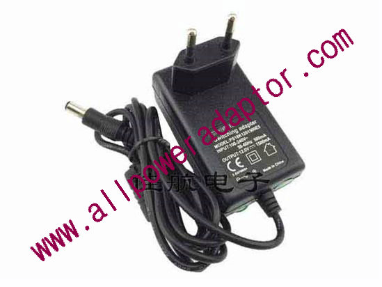 FlyPower PS18K1201500E5 AC Adapter 5V-12V 12V 1.5A, 5.5/2.1mm, EU 2P Plug, New